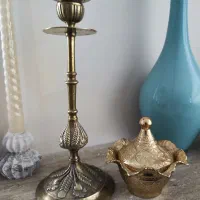 شمعدان و قندان برنجی
