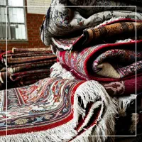 فرش۱۲متری دستبافتوماشینی +دوموکت ۱۲ متری تمیزوسالم