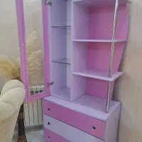 دکوری و ۳ کشویی دخترانه صورتی