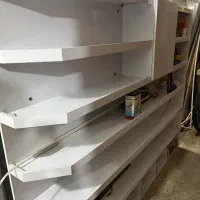 قفسه یا استند تمام MDF سفید