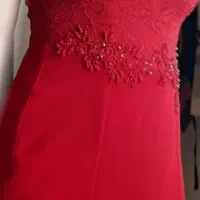 لباس مجلسی قرمز زنانه، برند Mia Moda، تقریبا نو