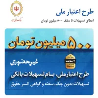 ۳۵۰۰ امتیاز وام اعتبار ملی