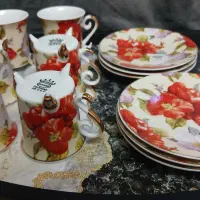 ست فنجان نعلبکی قهوه خوری باواریا آنتیک قدیمی