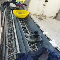 تیرچه فلزی ۵متری  و نبشی و صفحه  بولت