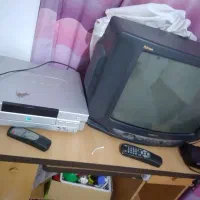 تلوزیون ۲۱ اینچ +گیرنده دیجیتال+سی دی ۳دیسک