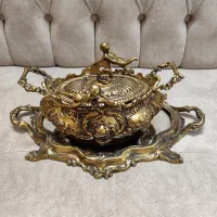 شکلات خوری همراه با سینی برنجی