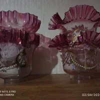 حباب چراغ گل پنبه با طلا کهنه قدیمی