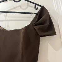 تاپ مجلسی رنگ قهوه‌ای نو همراه با اتیکت|لباس|تهران, ولنجک|دیوار