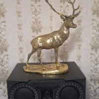 ۲ عدد گوزن بزرگ و سنگین برنز اصل