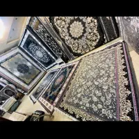 فرش پتینه طوسی سرمه ای فیلی اکبند مشهد