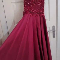 لباس مجلسی زرشکی رنگ سایز ۴۰/۴۲