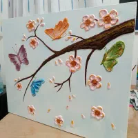 دیوارکوب سفالی و چوبی یلدا / یلدایی|تابلو، نقاشی، عکس|لاهیجان, کوی زمانی|دیوار