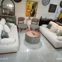 مبل راحتی/مینیمال پینترستی/با پاف و جلومبلی شرکتی|مبلمان خانگی و میز عسلی|مشکیندشت, |دیوار