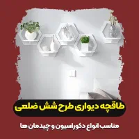 نظم دهنده لوازم و نظافت مدل شش ظلعی شلف دیواری
