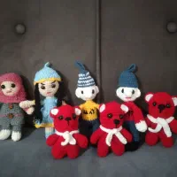 لیف و عروسک دست بافت|لوازم خیاطی و بافتنی|پاکدشت, پاکدشت (مامازند)|دیوار