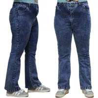 شلوار بوتکات زنانه آبی