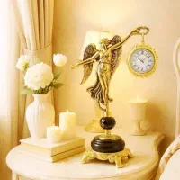 مجسمه ساعت رومیزی برنزی(برنز الماس)