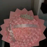 دسته گل روبانی