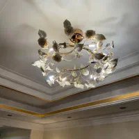 لوستر گل همراه با ۲ دیوار کوب