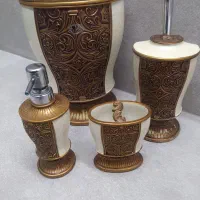 ست سطل و فرچه دستشویی سرامیکی