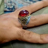 انگشتر یاقوت سرخ نقره ۹۲۵ اصل