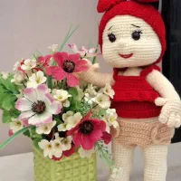عروسک نوزاد دختر دست بافت|اسباببازی بچه|املش, |دیوار