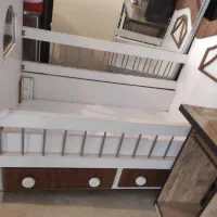 تختخواب کودک به همرا تشک خوشخواب و چراغ اتاق کودک|تخت و سرویس خواب|شاهین دژ, |دیوار