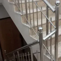 کاغذدیواری نرده استیل سنگ استونیت