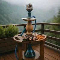 میز قلیان چوبی