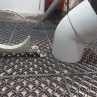 زانو۶ اینچ ۴۵ درجه همراه با بست