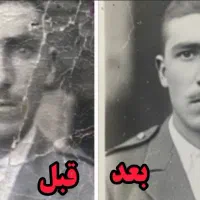 ترمیم عکس پاره شده قدیمی رنگی کردن و..