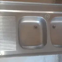 سینک ظرفشویی دوقلو در حد نو