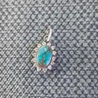 پلاک نقره نگین فیروزه