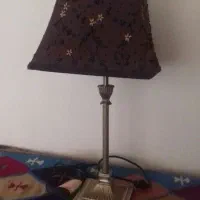 لوستر و آباژور پایه برنزی