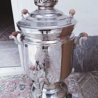 سماور ۲۰لیتری قدیمی جنس بدنه برنج آبکاری استیل|سماور، چای‌ساز، قهوه‌ساز|نسیم‌شهر, |دیوار