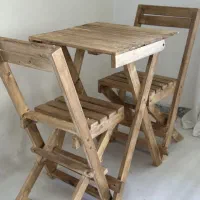 میز و صندلی تاشو چوبی