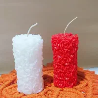 شمع استوانه گلدار