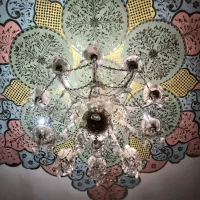 لوستر کریستال سالم و زیبا|لوستر و چراغ آویز|شیراز, شهرک مدرس|دیوار