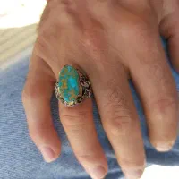 انگشتر فیروزه نیشاپور اصلی طرح فروهر|جواهرات|سرپل ذهاب, |دیوار