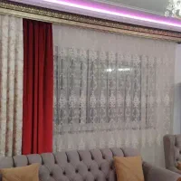 پرده سالن با یالان و کتیبه