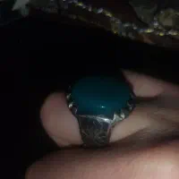 انگشتر عقیق سبز خراسان بدل