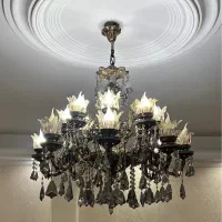 لوستر برنجی ۱۶ شعله