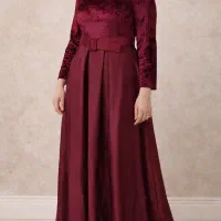 لباس مجلسی رنگ زرشکی قیمت استثنایی