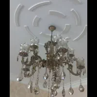 دو عدد لوستر برنز پنج شاخه ده شعله|لوستر و چراغ آویز|کرمانشاه, |دیوار