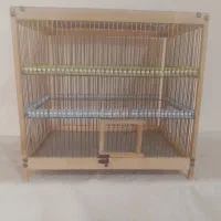 قفس دست بافت . و انگشتر نقره