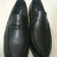 کفش چرم مشکی طرح جدید