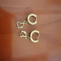 گوشواره حلقه و اویز قلبی