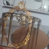 آینه وکنسول برنز با میز تلفن وساعت