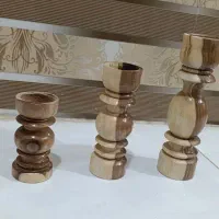 ست چوبی شمعدونی