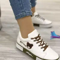 کتونی کفش ونس مدل تدی خرسی و ضربان قلب سفید و مشکی|کیف، کفش، کمربند|قم, شاه ابراهیم|دیوار